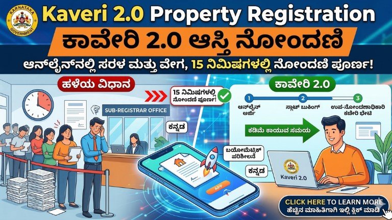 Kaveri 2.0 Property Registration process in Karnataka where property registration can be completed in 10 minutes