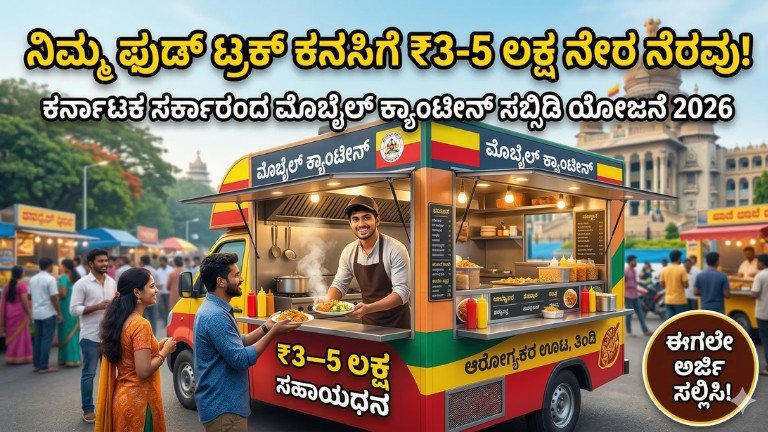Mobile Canteen Subsidy Scheme 2026 Karnataka food truck subsidy