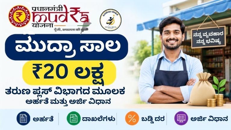 Mudra loan ₹20 lakh ಪ್ರಧಾನಮಂತ್ರಿ ಮುದ್ರಾ ಯೋಜನೆ ಅಡಿಯಲ್ಲಿ ಮುದ್ರಾ ಸಾಲದ ಮಾಹಿತಿ
