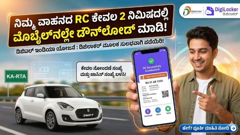 RC Download Online ಮಾಡುವ ವಿಧಾನ – DigiLocker ಮತ್ತು Parivahan ಮೂಲಕ 2 ನಿಮಿಷಗಳಲ್ಲಿ Original RC ಪಡೆಯುವ ಸಂಪೂರ್ಣ ಮಾರ್ಗದರ್ಶಿ