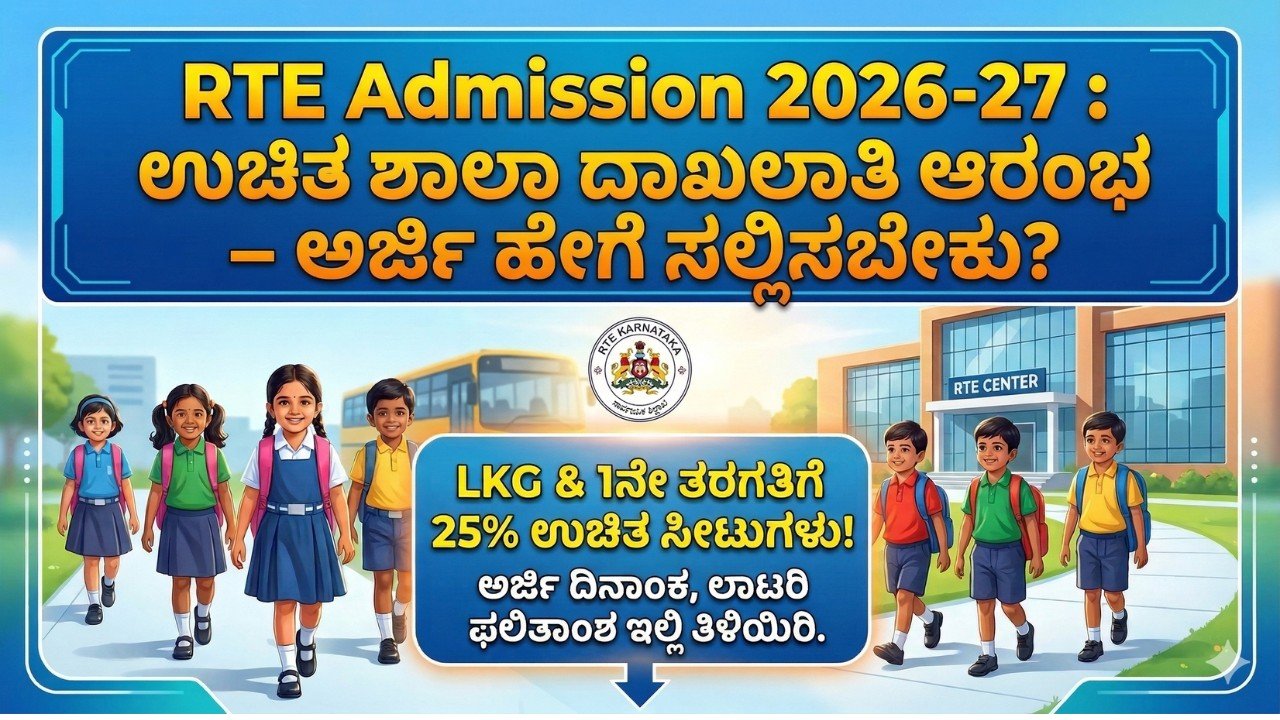 RTE Admission 2026-27 Karnataka free school admission