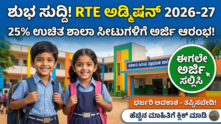 RTE Admission 2026-27 Karnataka free school admission