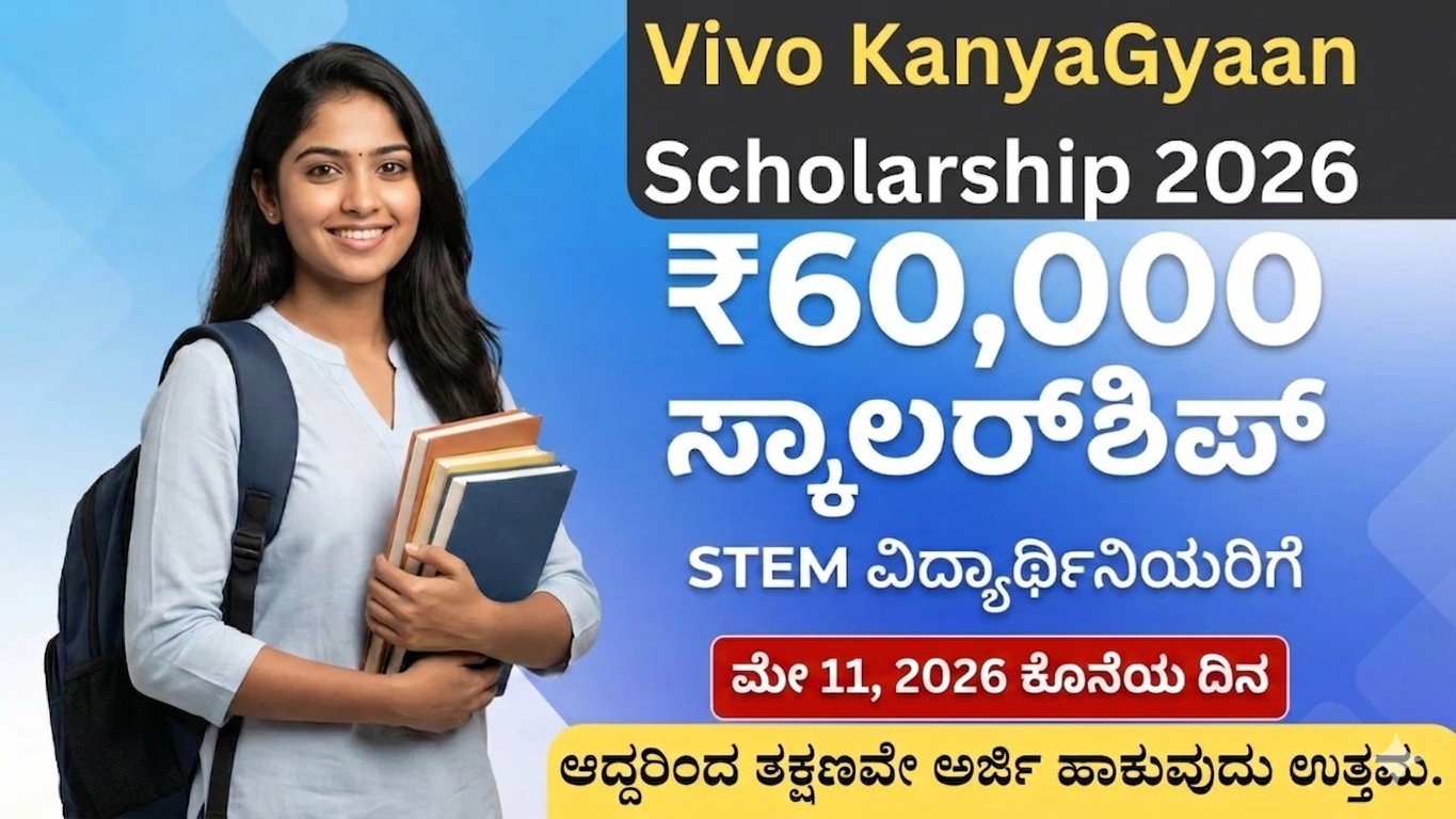 Vivo KanyaGyaan Scholarship 2026 ₹60000 financial aid for STEM girl students apply last date May 11