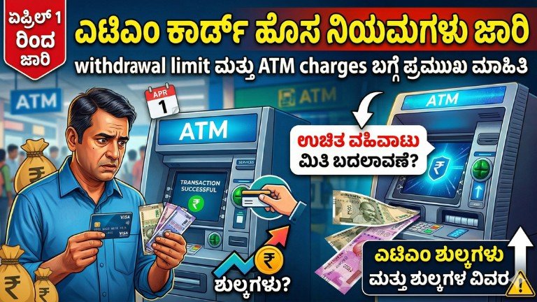 ATM Card new rules April 1 India withdrawal limit and ATM charges update