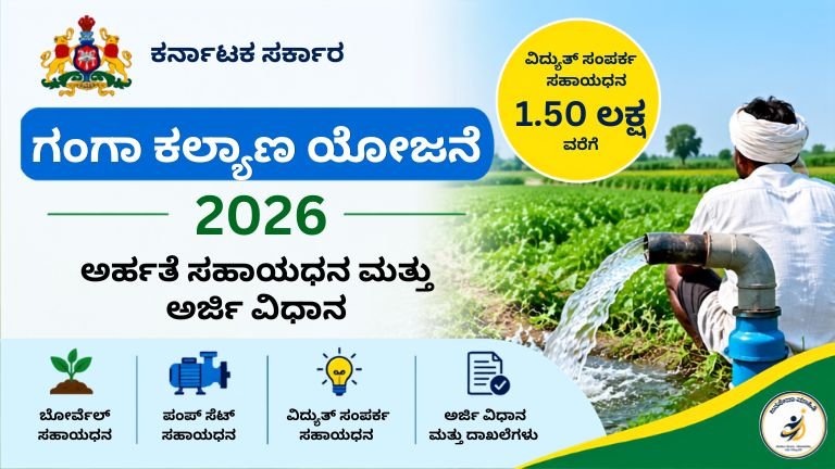 Ganga Kalyan Yojana 2026 ಕರ್ನಾಟಕ – ವಿದ್ಯುತ್ ಸಂಪರ್ಕ ಸಹಾಯಧನ