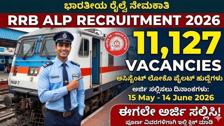RRB ALP Recruitment 2026 11127 Assistant Loco Pilot Jobs