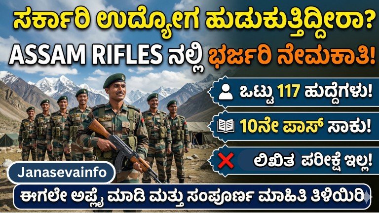 Assam Rifles Recruitment 2026 apply offline 117 posts