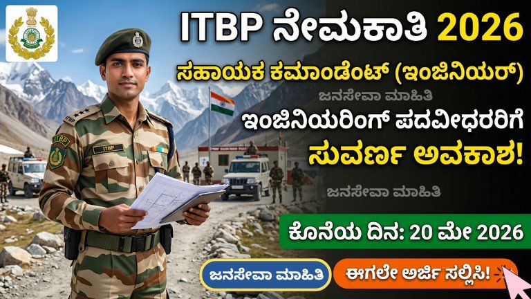 ITBP ಸಹಾಯಕ ಕಮಾಂಡೆಂಟ್ 2026 ನೇಮಕಾತಿ ಅಧಿಕೃತ ಅಧಿಸೂಚನೆ 06 ಹುದ್ದೆಗಳು