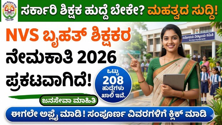 NVS Teacher Recruitment 2026 apply online