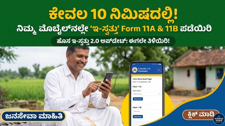 ಇ-ಸ್ವತ್ತು 2.0 ಅಪ್ಡೇಟ್ ಮೂಲಕ ಮೊಬೈಲ್‌ನಲ್ಲಿ Form 11A ಮತ್ತು 11B ಪಡೆಯುವ ವಿಧಾನ, ಇ-ಖಾತೆ ಡೌನ್‌ಲೋಡ್ ಮತ್ತು ಆಸ್ತಿ ದಾಖಲೆ ಗೈಡ್