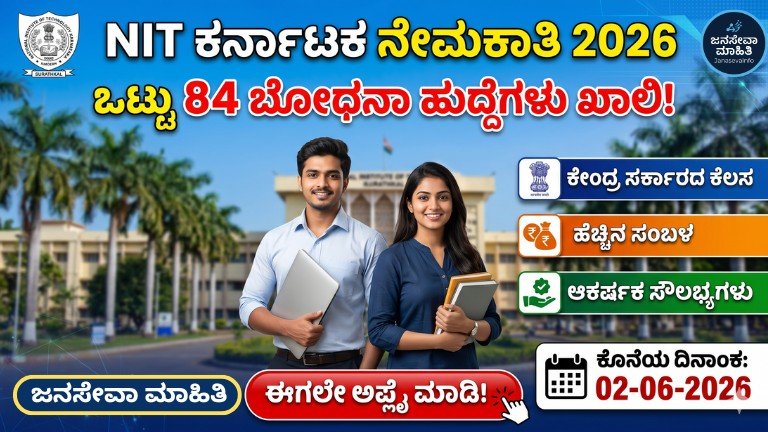 NIT Karnataka Recruitment 2026 84 Faculty Posts apply online details