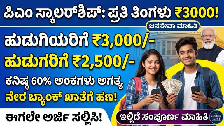 PMSS Scholarship ಯೋಜನೆಯಡಿ ಸೈನಿಕರ ಮಕ್ಕಳಿಗೆ ₹3,000 ವಿದ್ಯಾರ್ಥಿವೇತನ ನೀಡುತ್ತಿರುವ ಮಾಹಿತಿ